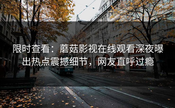 限时查看：蘑菇影视在线观看深夜曝出热点震撼细节，网友直呼过瘾